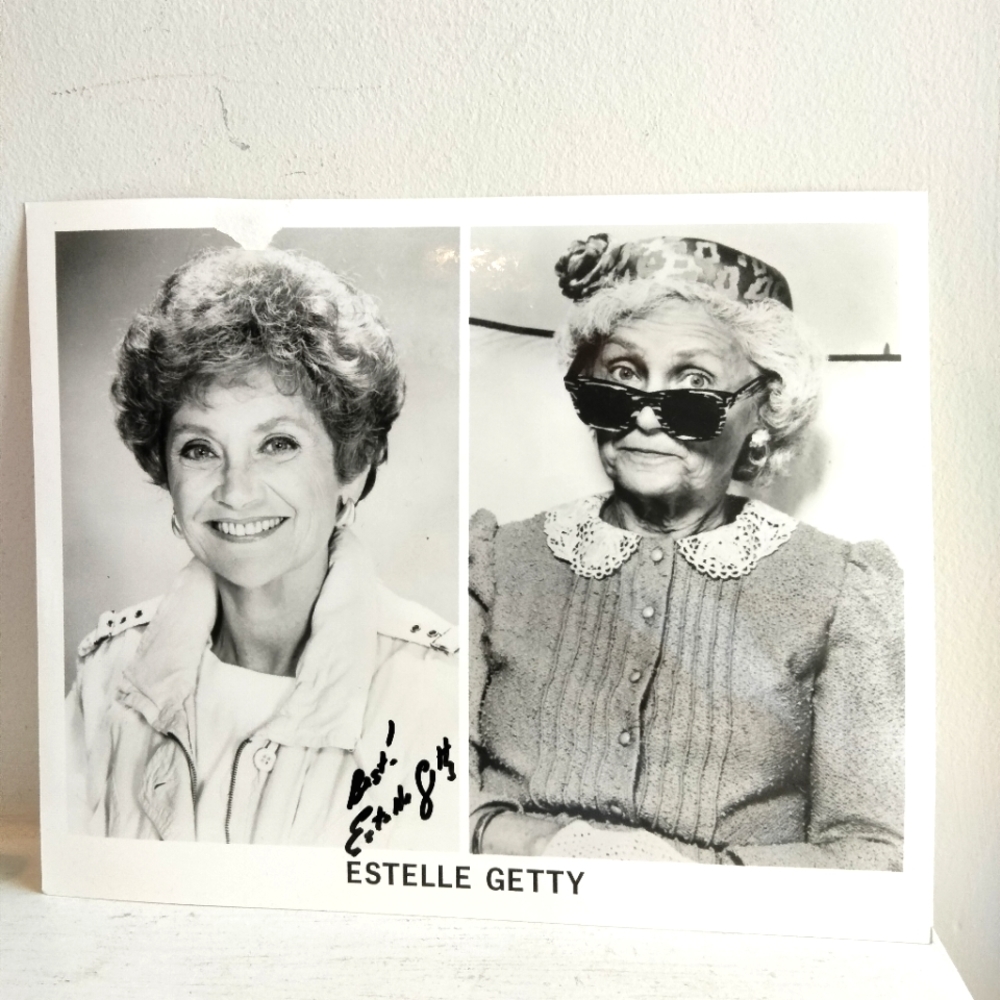 Vintage Estelle Getty signed headshot with Golden Girls Sophia picture 8x10